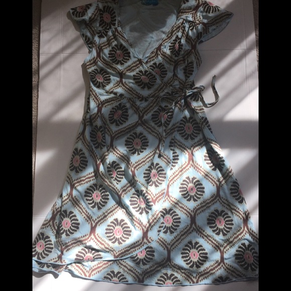 Fresh Produce Dresses & Skirts - Fresh Produce Blue Wrap Dress Size Medium